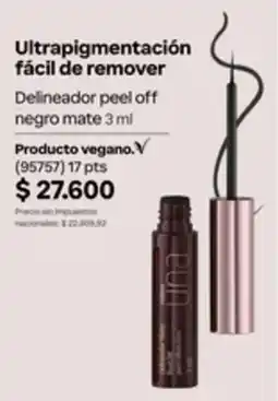 Natura Una delineador peel off negro mate oferta