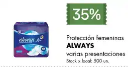 Jumbo Always protección femeninas oferta