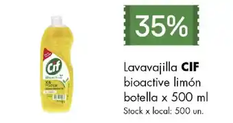Cif lavavajilla bioactive limón
