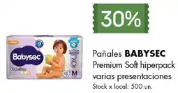 Jumbo Babysec pañales premium soft hiperpack oferta