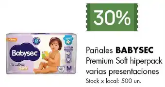Babysec pañales premium soft hiperpack