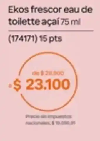 Ekos frescor eau de toilette açaí