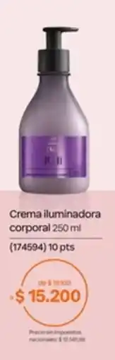 Natura Crema iluminadora corporal oferta