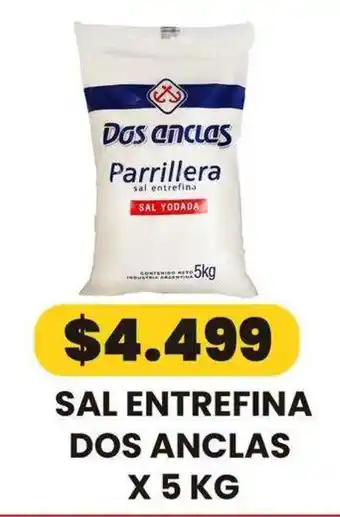 Dos anclas parrillera sal entrefinasal yodada