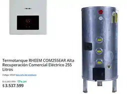 Grupo Marquez Termotanque rheem com255ear alta recuperación comercial eléctrico oferta