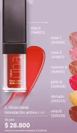 Natura Una gloss labial oferta