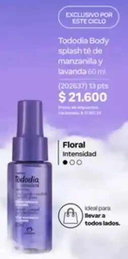 Natura Tododia body splash té de manzanilla y lavanda oferta