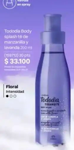 Natura Tododia body splash té de manzanilla y lavanda oferta