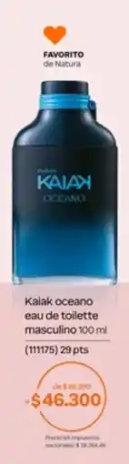 Natura Kaiak oceano eau de toilette masculino oferta