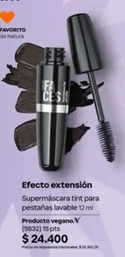 Natura Faces supermáscara tint para pestañas lavable oferta