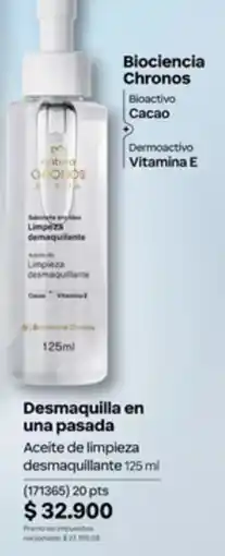 Natura Biociencia Chronos aceite de limpieza desmaquillante oferta