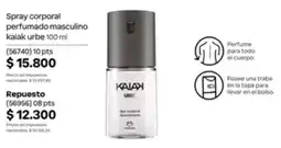 Natura Kaiak urbe spray corporal perfumado masculino oferta