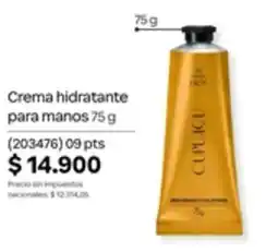 Natura Cuplacu crema hidratante para manos oferta