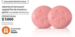 Natura Jabones en barra puro vegetal flor de durazno y jazmín oferta