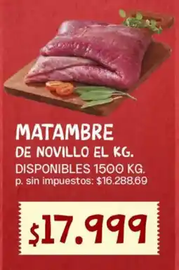 Supermercados Vea Matambre de novillo oferta