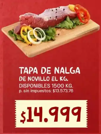 Tapa de nalga de novillo