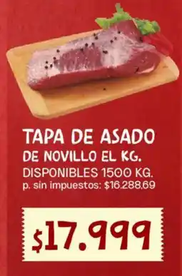 Supermercados Vea Tapa de asado de novillo oferta