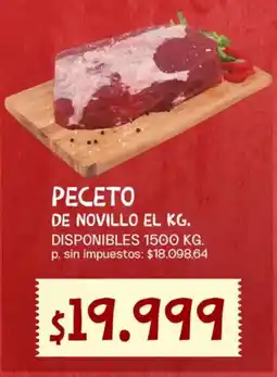 Supermercados Vea Peceto de novillo oferta