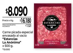 La Anonima Estancias la anónima carne vacuna picada oferta