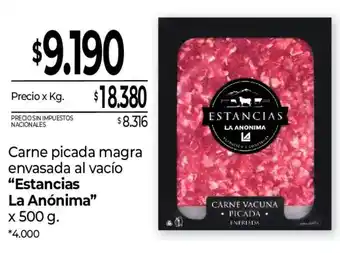 Estancias la anónima carne picada magra