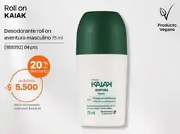 Natura Kaiak desodorante roll on aventura masculino oferta