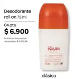 Natura Kalan desodorante roll on oferta