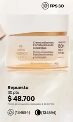 Natura Natura cronos crema antisseniales fortalecimiento y nutricion oferta