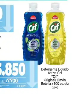 La Anonima Cif detergente liquido active gel oferta
