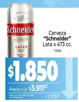 La Anonima Schneider cerveza oferta