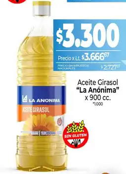 La Anonima La anonima aceite girasol oferta