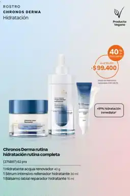 Natura Chronos Derma rutina hidratación rutina completa oferta