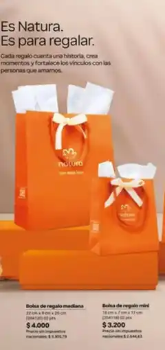 Natura Natura bolsa de regalo mediana oferta