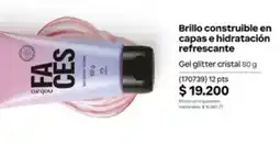 Natura Faces gel glitter cristal oferta