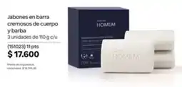 Natura Homem jabones en barra cremosos de cuerpo y barba oferta