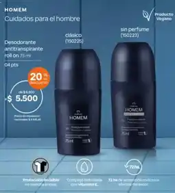 Natura HOMEM desodorante antitranspirante roll on oferta