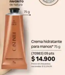 Natura Cristal crema hidratante para manos oferta