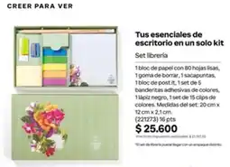 Natura Creer para ver set librería oferta
