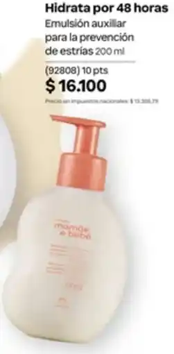 Natura Mamãe e bebê emulsión auxiliar para la prevención de estrías oferta