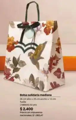Natura Bolsa solidaria mediana oferta