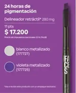 Natura Faces delineador retráctil oferta