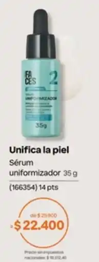 Natura Faces serum uniformizador oferta