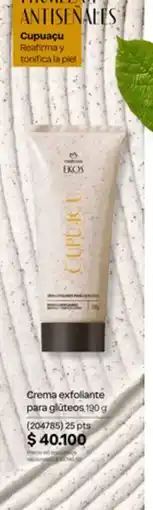 Natura Ekos crema exfoliante para glúteos oferta