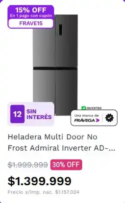 Frávega Fravega heladera multi door no frost admiral inverter oferta