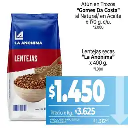 La Anonima La anonima lentejas oferta