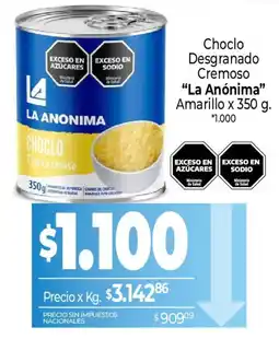 La Anonima La anonima choclo desgrano cremoso amarillo oferta