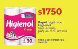 Supermercados Vea Higienol papel higiénico oferta