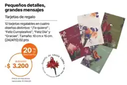 Natura Tarjetas de regalo oferta