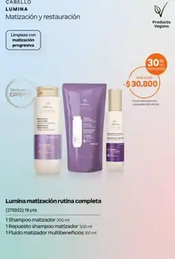 Natura Cabello lumina matización y restauración oferta