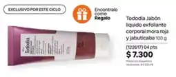 Natura Tododia jabón líquido exfoliante corporal mora roja y jabuticaba oferta