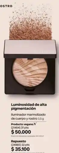 Natura Cina iluminador marmolizado de cuerpo y rostro oferta